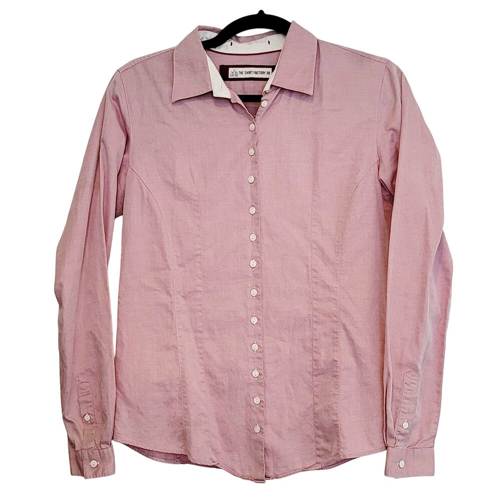 Pink Button Up Blouse from The Shirt Factory Sz M